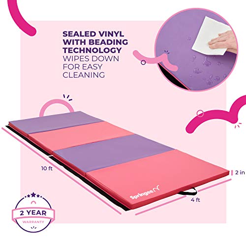 Springee Gymnastics Mat 4' x 10' x 2" Tumbling Mat - Gymnastics Equipment for Home