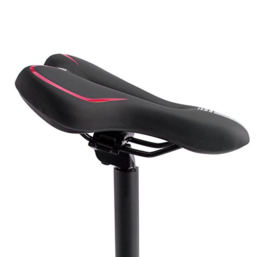 WarmCare Gel Bike Saddle Mountain Bike Seat Breathable Comfortable Professional Bicycle Seat Pad with Central Relief Zone and Ergonomics Design Fit for Road Outdoor Indoor - Thumbnail 7
