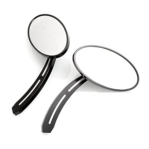 Motobiker 1Pair Universal Motorcycle CNC Rearview Mirrors For Harley XL 883 1200 Dyna V-Rod Fat Boy Road King Glide Softail Steed Vulcan DS (Ellipse)