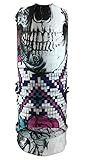 Festie Fever Skull Rave Bandana Multifunctional Seamless Mask (Flower)