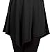 [DRSKIN] WS05 Women Handkerchief Hem Short Sleeve Long Tunic Top. (3XL, Black)