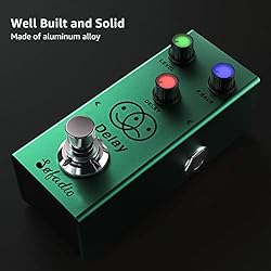 Sofadio Delay Guitar Pedal, True Bypass DC 9V Mini
