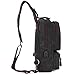 VICUNA POLO Canvas Sling Bag USB Charge Sport Travel Crossbody Backpack For Men(black)