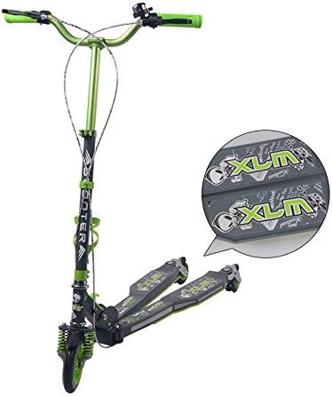 XLM® Adult’s 3 in 1 Foldable 3-wheel 2 Ways of Brake Multi-functional Swing Frog Scooter Breaststroke Scooter Scissor Kick Scooter XLM-911