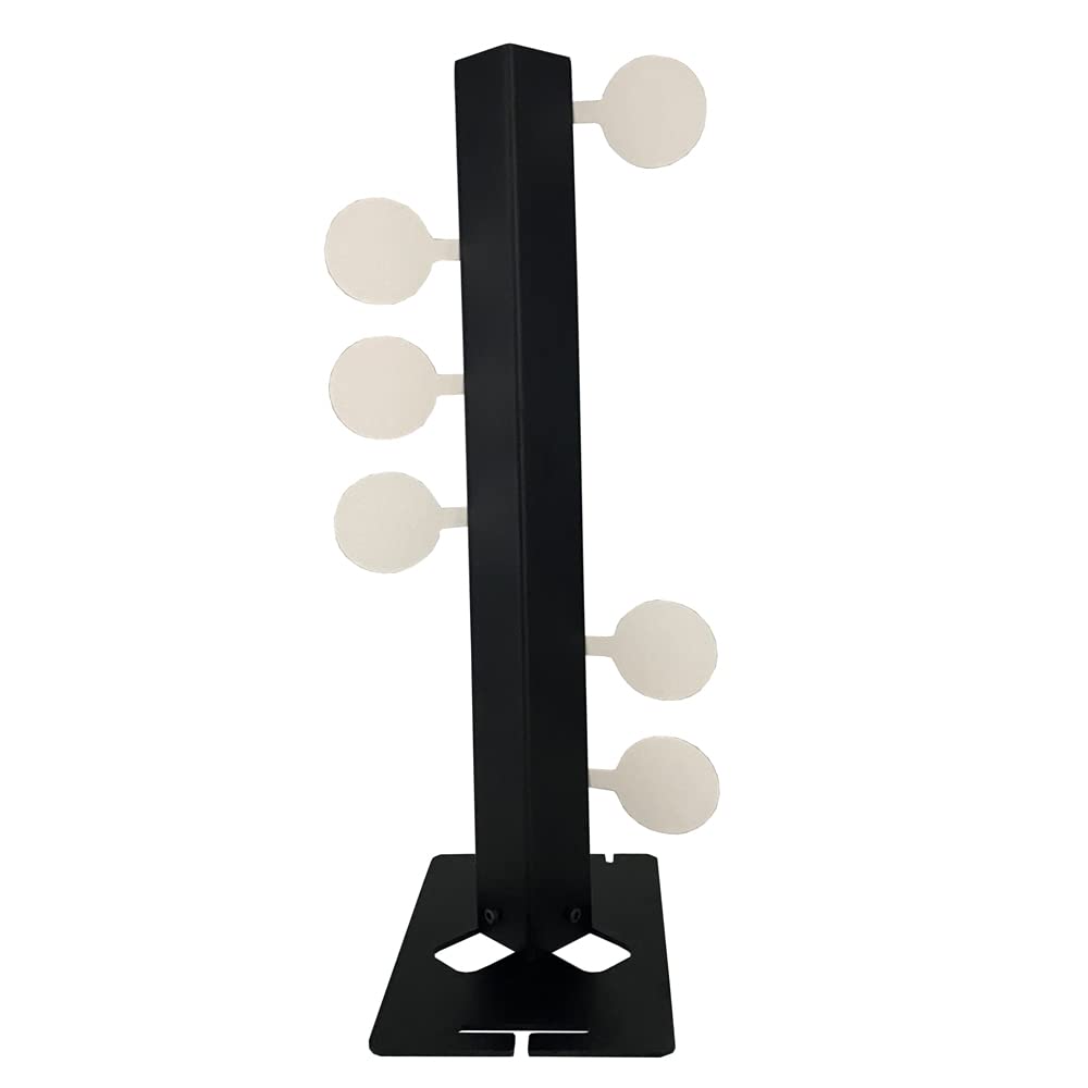 Target House Air Soft/BB's/Water Bullet/Slingshot Mud pill Dueling Tree Swing Shooting Target with 6 Steel Target Plate Air Gun Fighting Tree Targets