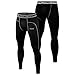 Men's Boys TCA Pro Performance Compression Base Layer Thermal Tights / Leggings - Black Stealth 12 years