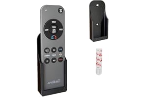 KIMALAB Fan Remote Holder Wall Mount Bracket for Artika Austin Edwin Ceiling Fan Remote Control – Black Holder with Adhesive Strip (1 Pack)
