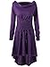 Gemijack Womens Renaissance Costumes Hooded Robe Lace Up Vintage Pullover High Low Long Hoodie Dress Cloak