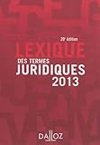 Image de lexique termes juridiques 2013 20ed.