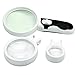 Wisehands Magnifying Glass 2.5X 5X & 16X Best Magnifier Set with Lights for Seniors, Macular Degeneration, Maps, Jewelry, Watch & Computer Repair