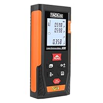 Tacklife HD40 Classic Laser Measure 131 Feet M/In/Ft Laser Distance Meter with 2 Bubble Levels Mute Function Pythagorean Mode for Accurate Distance, Area and Volume Measurement Battery Included