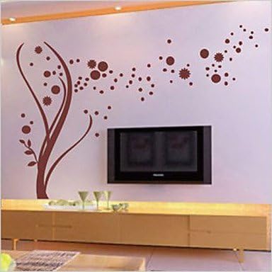 Botanical / Fashion Wall Stickers Plane Wall Stickers , PVC 120cm190cm,Coffee