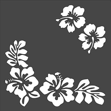 Amazon Co Jp 1 5 5x5 5インチ ステンシル 花 Rs 5 カスタム 再利用可能 プラスチック ステンシル 壁 ウッドストーン ガラス塗装用 ホーム キッチン