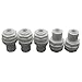 JIUWU White Fittings Bulkhead Connector 1/4-Inch Tube Quick Connect RO Water Filter Pack of 5