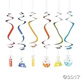 Science Party Hanging Swirls - 12 ct