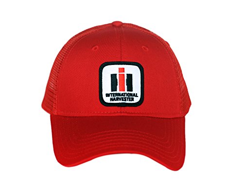 International Harvester IH Logo Hat, red mesh