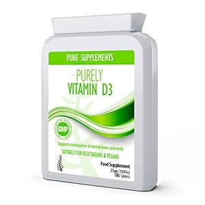 Vitamin D 180 Tablets D3 Cholecalciferol UK Made | High Dose Premium Grade Vegan Supplement