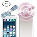 Fan for iPhone, iPhone Fan, Maxonar Portable iPhone Fan for Lightning Plugs with Mobile Phone Fan Portable Dock Cool Cooler Rotating Fan Compatible with Apple iPhone 7/7 Plus / 6 / 6S Pack of 2
