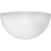Generation Lighting 4123-15 One-Light Bath or Wall Sconce with Satin White Glass Shade, White Finish