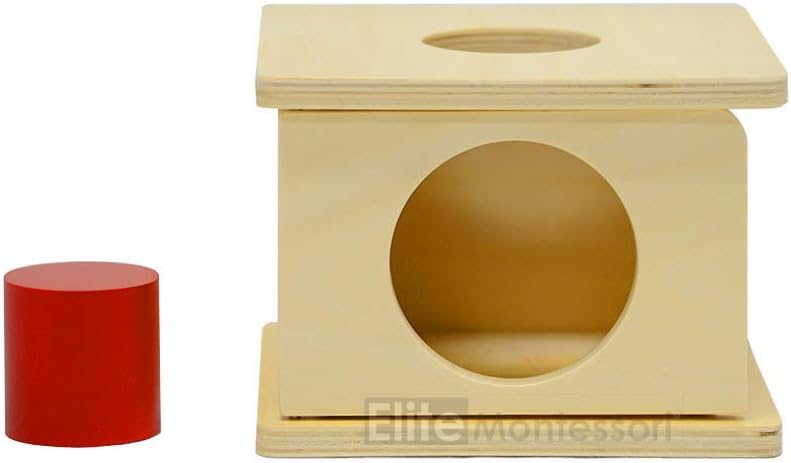 Montessori Caja Imbucare con Cilindro de color rojo: Amazon.es: Juguetes y juegos
