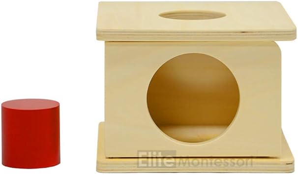 Montessori Caja Imbucare con Cilindro de color rojo: Amazon.es: Juguetes y juegos
