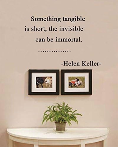 Something tangible is short, the invisible can be immortal. Removable PVC Wall Sticker Words Sign Quote 20x24 inches