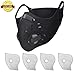 Dust Masks, Activated Carbon Dustproof Masks With Cotton Filter Earloop Cycling Mask for Running Woodworking House Cleaning and Gardening, against Asthma, Pollen Allergies, PM2.5 (Black1)