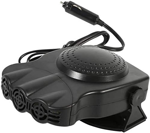 Portable Car Defroster Defogger,2-in-1 Car Heater with Cooling&Heating Function,12V 150W Windshield Heater Plugs into Cigarette Lighter,Suitable for General Types of Cars,3-Outlet Fans (Black)