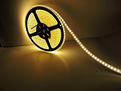 Gxilee 12v 3528 LED Light Strip 16.4 Ft(5M) 600 Leds IP67 Silicone Tube Waterproof Led Rope Lighting for Bathroom, Mirror, Boats, Ceiling and Outdoor Using (Warm White 3000k)