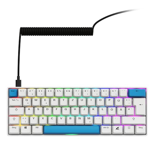 Sharkoon Skiller SGK50 S4 Gen2 PBT, weiß, Gateron G-Pro Yellow, 60% DE-Layout 2