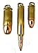 Set of Three Bullet Pendants, Dogtag Necklace, or Key Rings 9mm, 45 and 223,