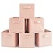 EZOWare Set of 6 Basket Bins Collapsible Storage Organizer Boxes Cube for Nursery Home - Pale Dogwood primary