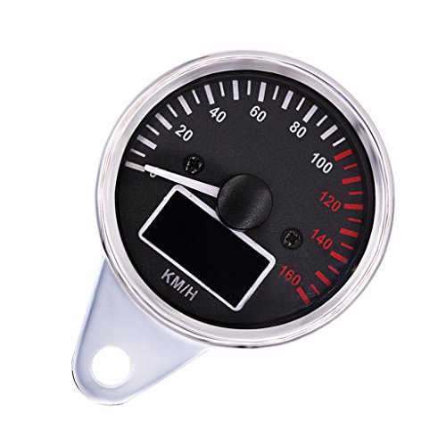 Homyl Bright 12V Multi Function Odometer Speedometer Tachometer Gauge LCD 0-160 km / h