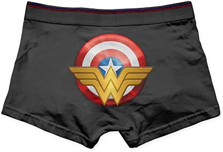 AALEXXJI1 Men's Super Heroes Logo Boxer Briefs