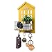 HENGSHENG wishacc Key Holder Wood Wall Mounted.Mail, Letter Holder, Key Rack Organizer for Entryway, Kitchen, Office (Deep Mustard Yellow)