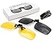 ElementsActive Polarized Clip On Sunglasses for Driving with UV Protection and Convenient Flip Up Extra Hidden Clips - Large Lens - Double Combo Set