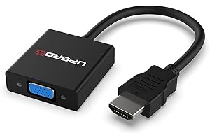 UPGROW HDMI to VGA Adapter HDMI Male to VGA Female Converter Support Computer, Desktop, Laptop, PC, Monitor, Projector, HDTV,