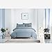 Bedsure Grayish Blue Duvet Cover Set Twin Size Soft Duvet Cover with Zipper Closure Microfiber Bedding Set