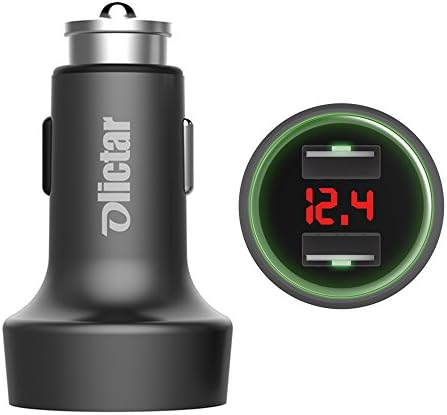 USB Car Charger Olictar 4.8A 24W Alloy Rapid Dual Car Charger Adapter for iPhone 7 6S Plus 5 5S, Galaxy S7 S6 Edge Plus, Note 5 4, iPad, iPod Pro and More (Black)