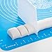 DYQWT Large Massive Pastry Fondant Silicone Work Rolling Baking Mat with Measurements GJD01,Blue