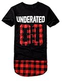 LILBETTER Men's Extended Hip Hop Short Sleeve T Shirt