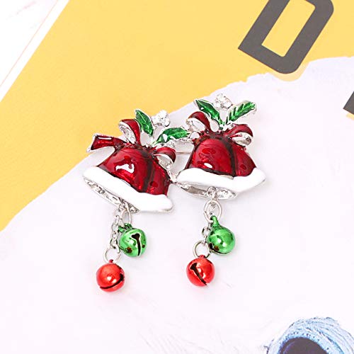 YEYA Christmas Brooch Pin Set Holiday Pin Set Xmas Jingle Bells Christmas Tree Pin Party Favor Best Gift for Women Girls (Style：B) - Thumbnail 3