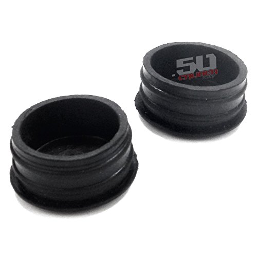 50 Caliber Black Plastic Roll Cage/Bumper Tubing End Cap Pipe Plugs - Fits 1.25" O.D. Round Tube - Pack of 10 [5363] - Thumbnail 3