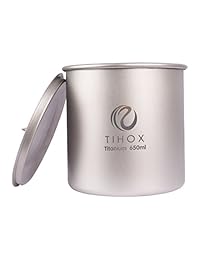 tihox Titanio Cazuela 650 ml Taza Ultra Ligero Cam