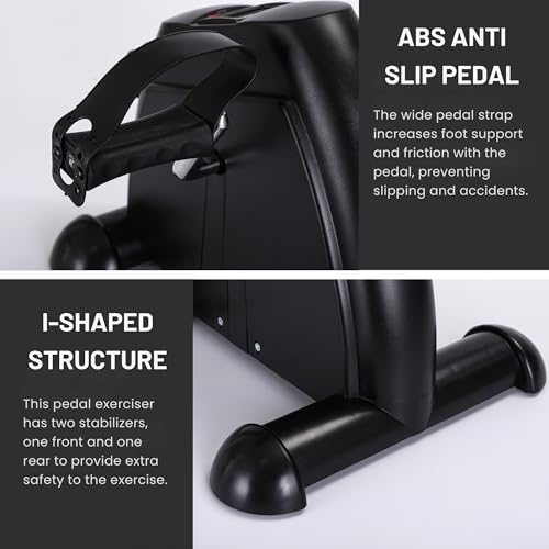 Pedaler, Folding Exercise Bike, Mini Electric Elliptical, Pedal Exerciser, Elliptical Trainer for Elderly and Adults with Screen, Adjustable Resistance, Exercise at Home, Office