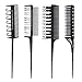 Noverlife Professional Hair Styling Combs Set, Rat Tail Comb Teasing Salon Barber Stylists Hair Dye Coloring Tools, Detangling Tint Foiling Comb