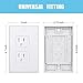 Clanocy Universal Electric Outlet Cover,Self-Closing Wall Plate Socket Plus Cover Best Child Proof Kits House Protection Kits for Child Safety-6 Pack