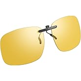 UpaClaire Night Driving Glasses Clip-On, Polarized Glare Reduce, High Definition Vision