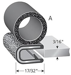 Trim-Lok Trim Seal with Side Bulb – Fits