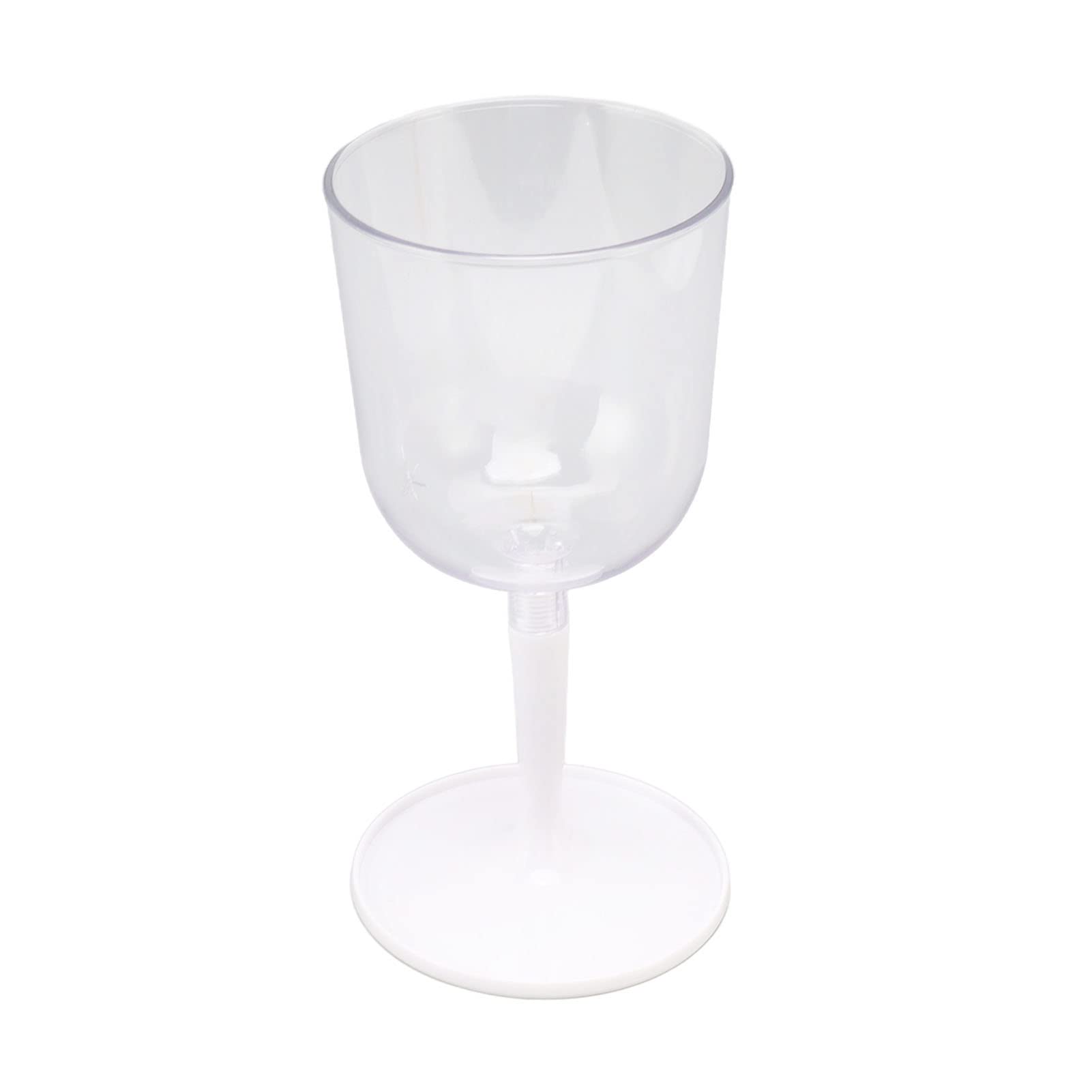 TOPINCN Portable Detachable Wine Glass, Keeps Drinks Cool Beautiful Travel Wine Glasses Clear for Outdoor (White)